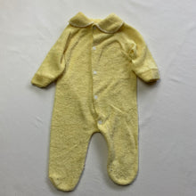 Load image into Gallery viewer, Vintage Yellow Terrycloth Footed PJs newborn
