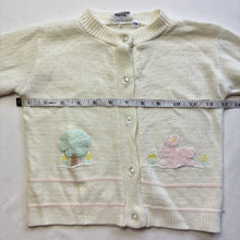 Load image into Gallery viewer, Vintage Bunny + Tree Cardigan 2/3t
