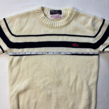 Load image into Gallery viewer, Vintage Lacoste Cream Striped Knit Sweater kids 10/12

