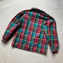 Load image into Gallery viewer, Vintage Gem Tone Plaid Girly Buttondown 5t *missing button
