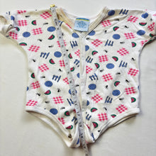 Load image into Gallery viewer, Vintage Picnic Pattern Romper 6-9 months *flaw
