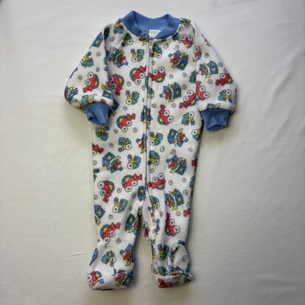Vintage Toys Pattern Footed PJs 3 months