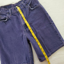 Load image into Gallery viewer, Vintage Levi&#39;s purple jean shorts orange tab 25 inch waist
