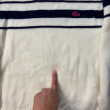 Load image into Gallery viewer, Vintage Lacoste Cream Striped Knit Sweater kids 10/12
