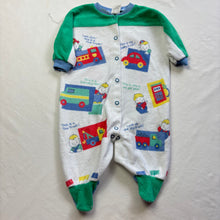 Load image into Gallery viewer, Vintage Transportation Footed PJs 6 months
