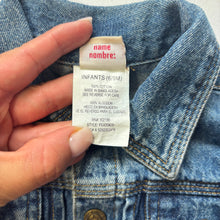 Load image into Gallery viewer, Vintage Trucker Jean Jacket 6-9 months
