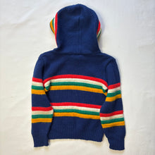 Load image into Gallery viewer, Vintage Colorful Striped Knit Hoodie 3t
