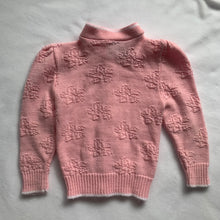Load image into Gallery viewer, Vintage Pink Knit Floral Sweater 18-24 months
