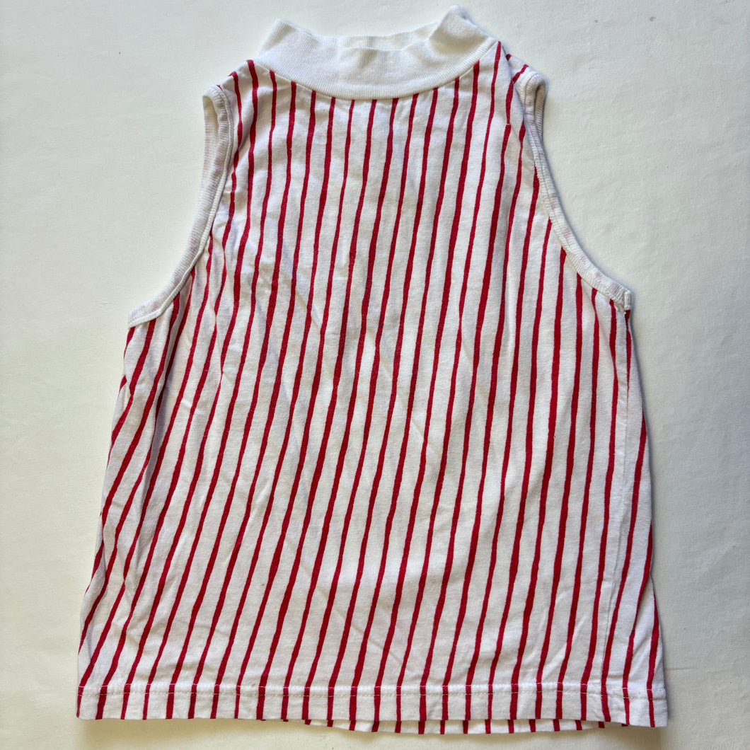 Vintage Pink Striped Sleeveless Shirt 5t/6