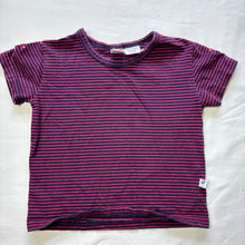 Load image into Gallery viewer, Vintage McKids Maroon/Navy Striped Tee 2/3t
