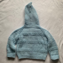 Load image into Gallery viewer, Vintage Blue Hooded Knit Sweater 2t/3t
