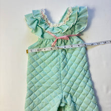 Load image into Gallery viewer, Vintage Mint Quilted Pantsuit 3-6 months
