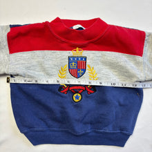 Load image into Gallery viewer, Vintage Crest Color Block Crewneck 24 months
