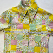 Load image into Gallery viewer, Vintage 70s Patchwork Pattern Long Sleeve kids 6/7
