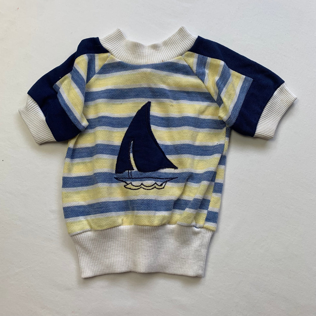 Vintage Sailboat Striped Shirt 18-24 months
