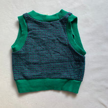 Load image into Gallery viewer, Vintage Green/Purple Knit Vest 3t
