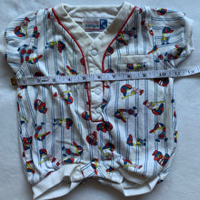 Load image into Gallery viewer, Vintage Baseball Bubble Romper 3 months
