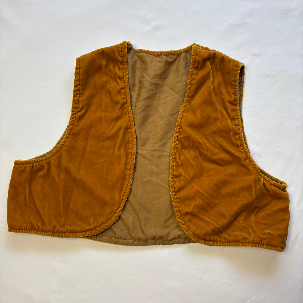 Vintage Caramel Velvet Vest kids 8/10