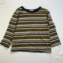 Load image into Gallery viewer, Vintage Yellow/Navy Striped Long Sleeve 2t
