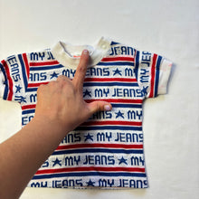Load image into Gallery viewer, Vintage Healthtex &quot;My Jeans&quot; Striped Tee 6 months

