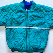 Load image into Gallery viewer, Vintage Teal/Green Quilted Coat 4t/5t
