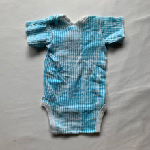Load image into Gallery viewer, Vintage Blue Grid Romper newborn
