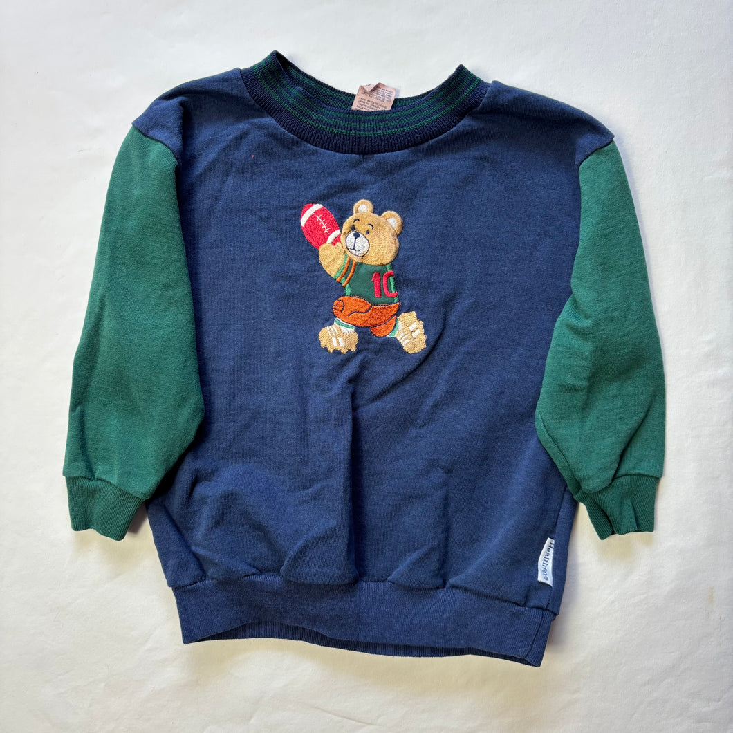Vintage Healthtex Football Bear Sweater 2t/3t