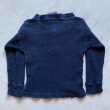 Load image into Gallery viewer, Vintage Navy Waffle Knit Long Sleeve 2/3t
