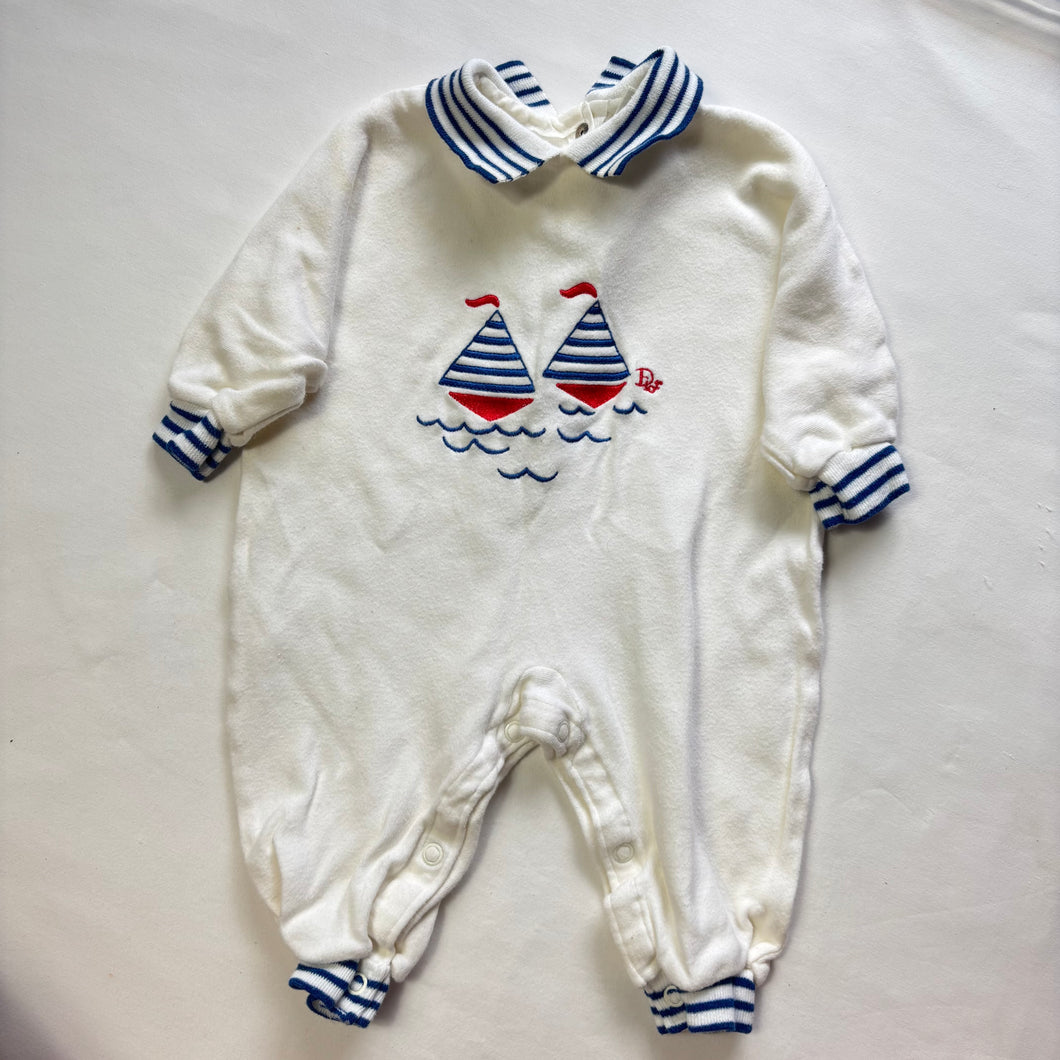 Vintage Dior Sailboat Bodysuit 3 months