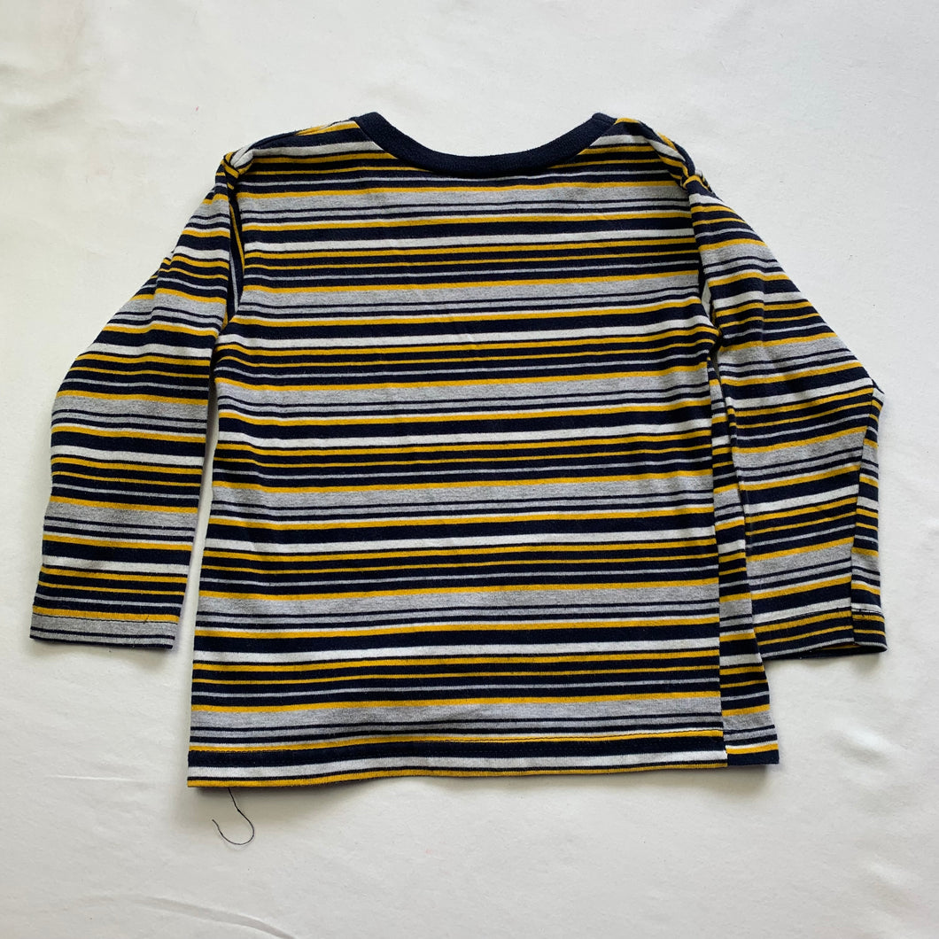 Vintage Yellow/Navy Striped Long Sleeve 2t