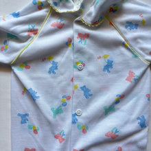 Load image into Gallery viewer, Vintage Bears + Balloons Footed PJs 0-3 months
