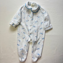 Load image into Gallery viewer, Vintage Airplane Terrycloth Footed PJs 0-3 months
