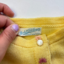Load image into Gallery viewer, Vintage Yellow Flower Knit Sweater Shirt 2/3t *flaw
