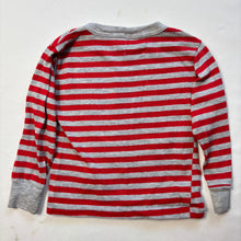 Load image into Gallery viewer, Vintage Red/Gray Striped Long Sleeve 2t

