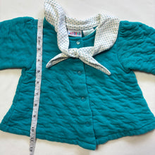 Load image into Gallery viewer, Vintage Teal Quilted Sweater 9-12 months
