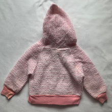 Load image into Gallery viewer, Vintage Pink Fuzzy Hooded Jacket 18-24 months
