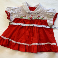 Load image into Gallery viewer, Vintage Smocked Red Dress/Top 3-9 months
