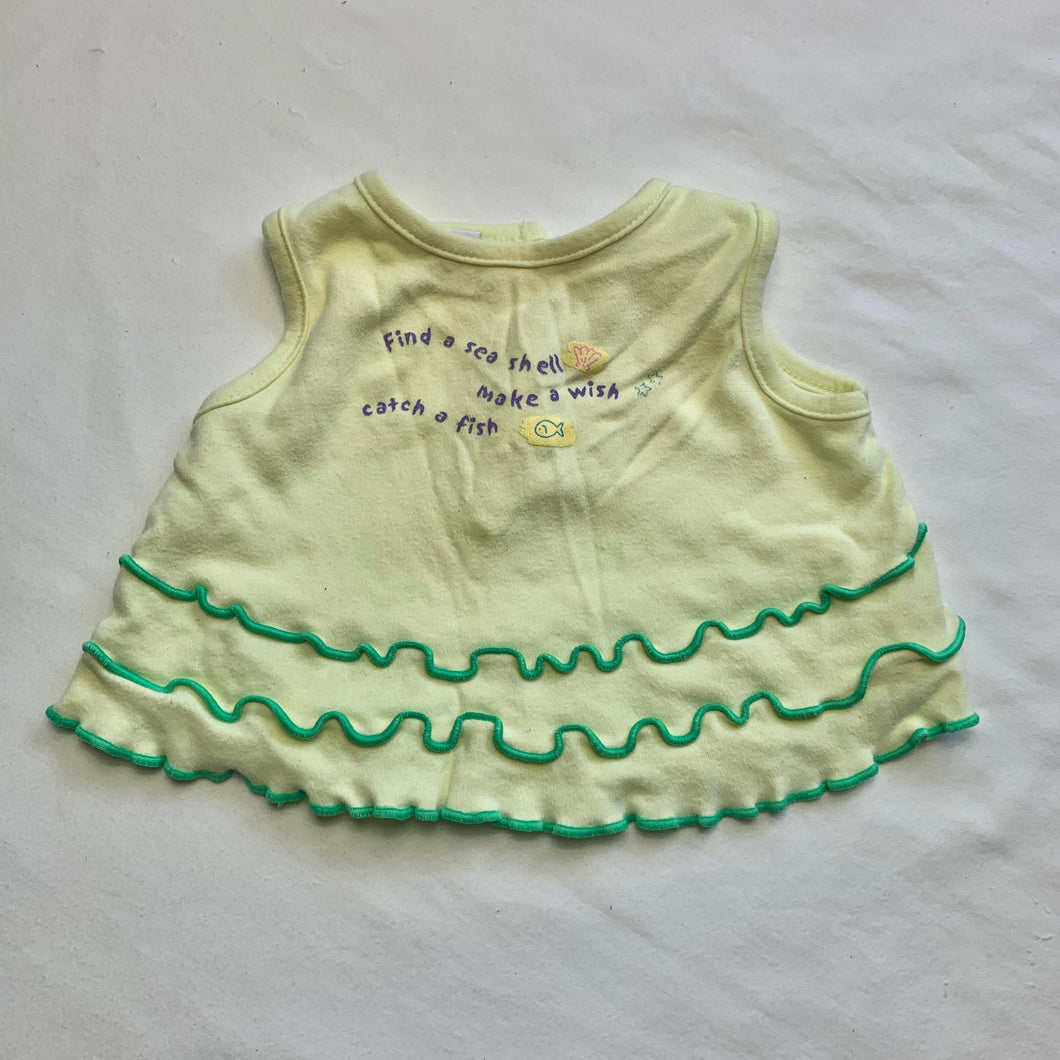 Vintage Beachy Ruffled Tank Top 6 months