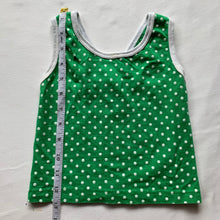 Load image into Gallery viewer, Vintage Green Polka Dot Tank Top 2t
