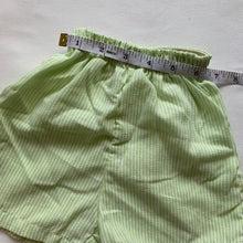 Load image into Gallery viewer, Vintage Green Striped Shorts 6-9 months slim
