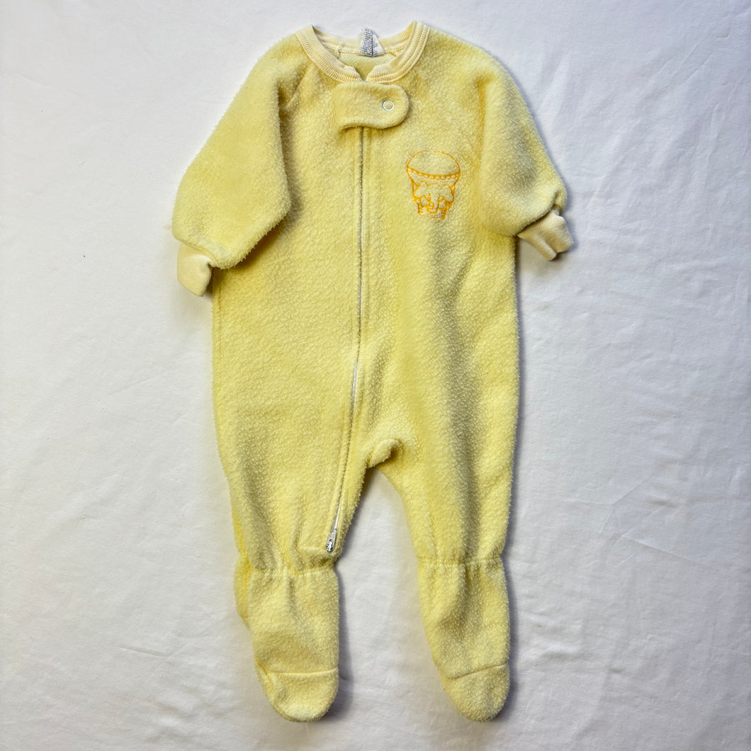 Vintage Elephant Balloon Footed PJs 6 months