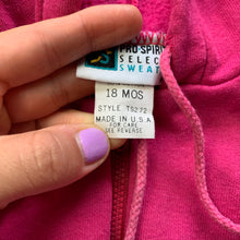 Load image into Gallery viewer, Vintage Hot Pink Hooded Sweater 18 months
