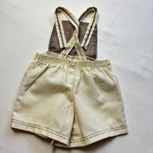 Load image into Gallery viewer, Vintage Cream Shortalls 0-3 months
