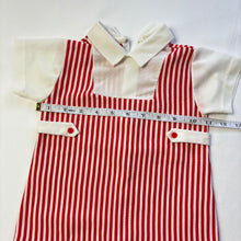 Load image into Gallery viewer, Vintage 70s Red Striped Romper 12 months
