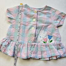 Load image into Gallery viewer, Vintage Bunny Pastel Gingham Top 18 months
