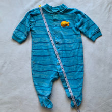 Load image into Gallery viewer, Vintage Fish Wavey Footed PJs 3-6 months
