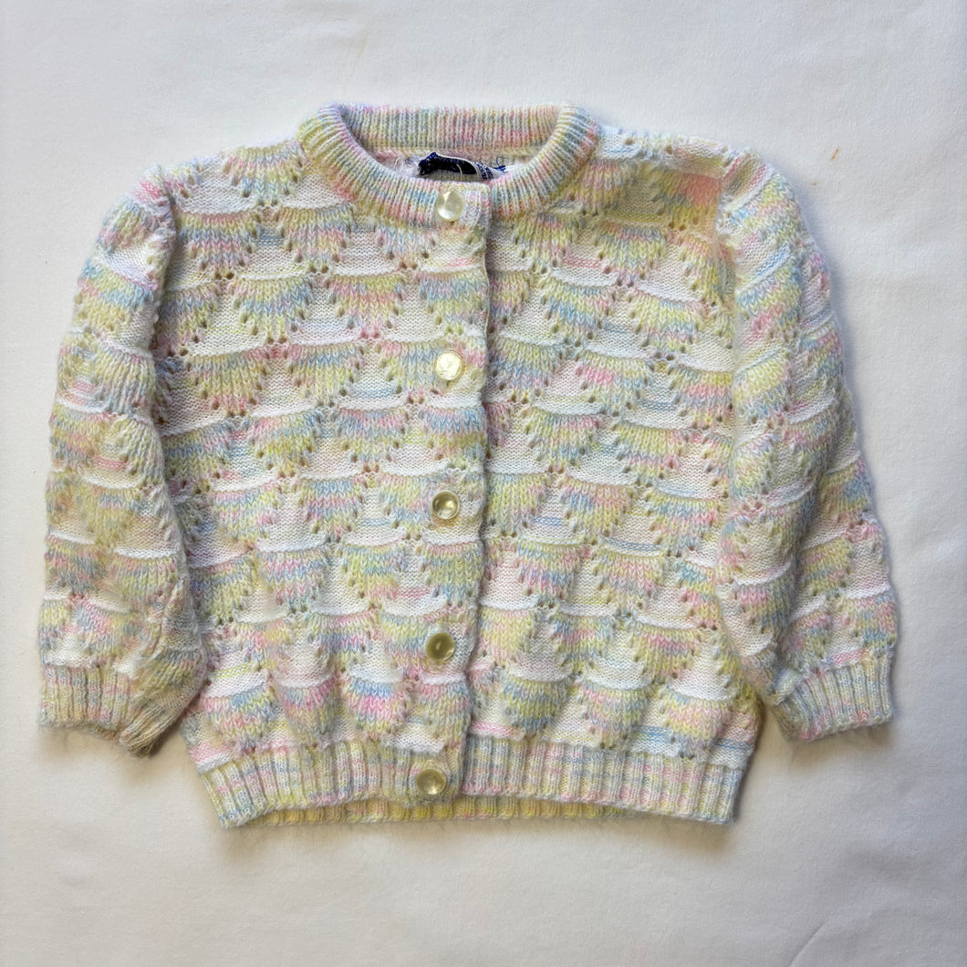 Vintage Pastel Scallop Knit Sweater 6-9 months