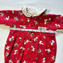 Load image into Gallery viewer, Vintage Dogs &amp; Doghouse Red Bodysuit 3 months
