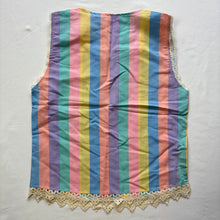 Load image into Gallery viewer, Vintage Colorful Striped Sleeveless Top kids 6/7
