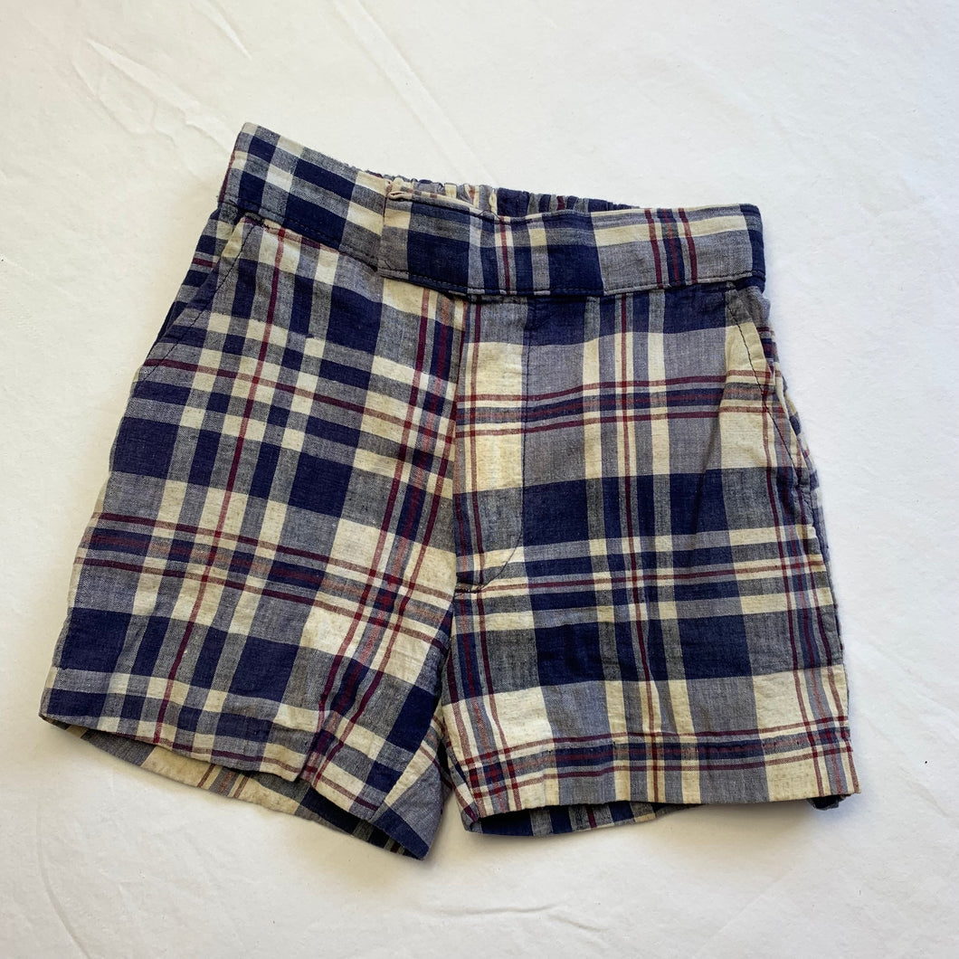 Vintage Navy/Tan Plaid Shorts 3t/4t